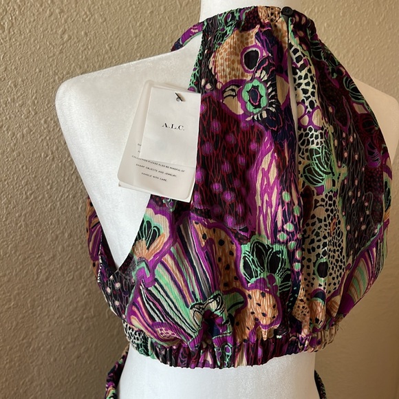 A.L.C Silk Waverly Orchid Dress Size 12 - Picture 10 of 12